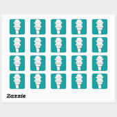 ijsborrels vierkante sticker (Vel)