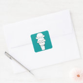 ijsborrels vierkante sticker (Envelop)