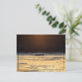 Ijsbreker bij zonsondergang briefkaart (Staand voorkant)