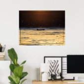 Ijsbreker bij zonsondergang poster (Thuiskantoor)