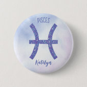ijsbreker Gepersonaliseerd Paars Ronde Button 5,7 Cm (Voorkant)