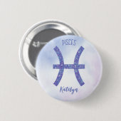 ijsbreker Gepersonaliseerd Paars Ronde Button 5,7 Cm (Voorkant /achterkant)