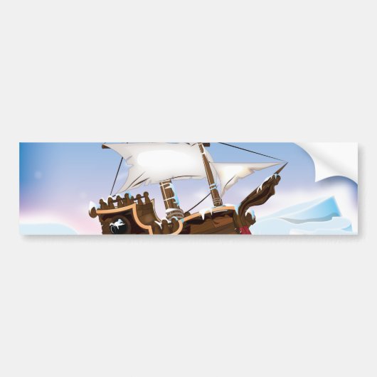 Ijsbreker Schip Bumpersticker (Voorkant)