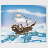 Ijsbreker schip. cadeaupapier (Vlak)