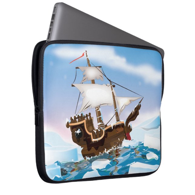 Ijsbreker Schip Laptop Sleeve (Voorkant Rechts)