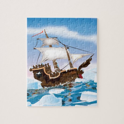 Ijsbreker Schip Legpuzzel (Verticaal)