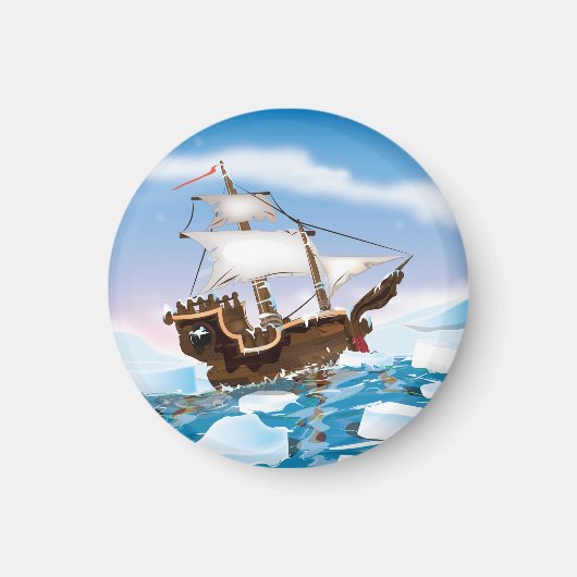 Ijsbreker Schip Magneet (Voorkant)