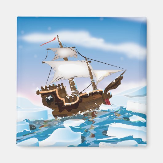 Ijsbreker Schip Magneet (Voorkant)