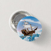Ijsbreker Schip Ronde Button 3,2 Cm (Voorkant /achterkant)