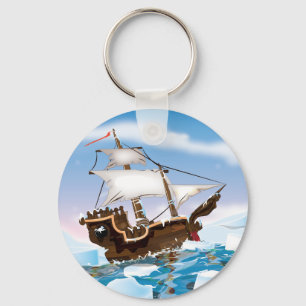Ijsbreker Schip Sleutelhanger