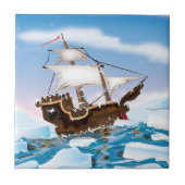 Ijsbreker Schip Tegeltje (Voorkant)