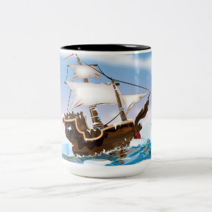 Ijsbreker Schip Tweekleurige Koffiemok