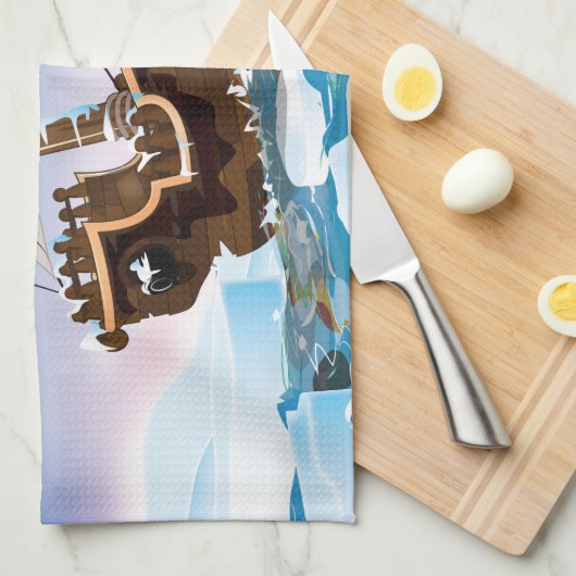 ijsbreker theedoek (Quarter Fold)