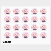 IJscake Twee lieve 2e verjaardagsfeest Ronde Sticker (Vel)