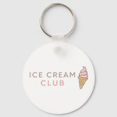Ijsclub Cute Pastel Typografie Sleutelhanger (Achterkant)