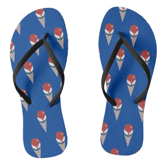Ijscomakegel Patroon voor Vier Juli Teenslippers (Voetbed)