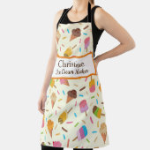 Ijscoman en lolly's aangepaste naam schort (Insitu)