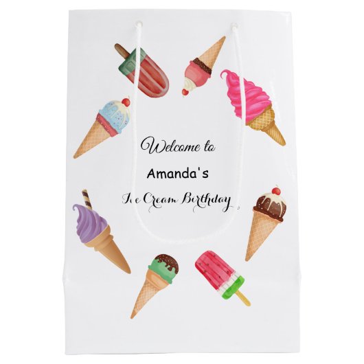 Ijscoman Popsicles Feestje Medium Cadeauzakje (Achterkant)