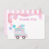 Ijscomobil Verjaardagsfeestje Bedankt Kaarten (Voorkant / Achterkant)