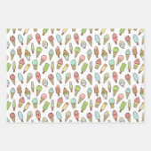 Ijscomwikkelpapier, dessertcadeaupapier inpakpapier vel (Voorkant)