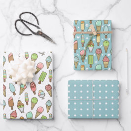 Ijscomwikkelpapier, dessertcadeaupapier inpakpapier vel