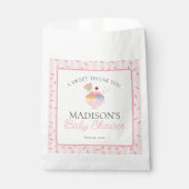 Ijscoup Sundae met Liefde Bestrooid Baby Shower Bedankzakje (Voorkant)