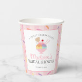 Ijscoup Sundae Opgehaald Zoete Bruidsmeisjesfeest Papieren Bekers (Achterkant)