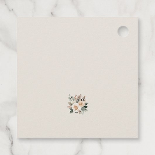 IJscoupe Florale Boho Bruidsdouche Bedankjes Labels (Achterkant)