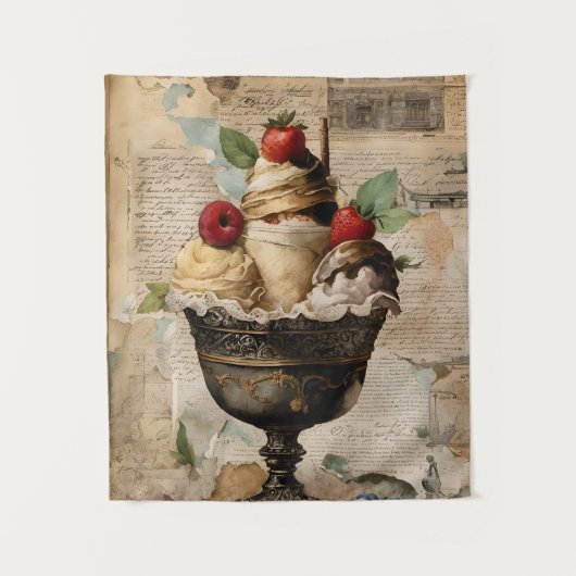 IJscoupe Sundae Collage Wandkleed (Voorkant)