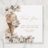 IJscoupe vol met bloemen Boho Bruidsfeest Bedankjes Labels (Voorkant)