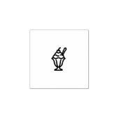 Ijscoupes Sundae Omtrek Rubber Stempel (Afrduk)