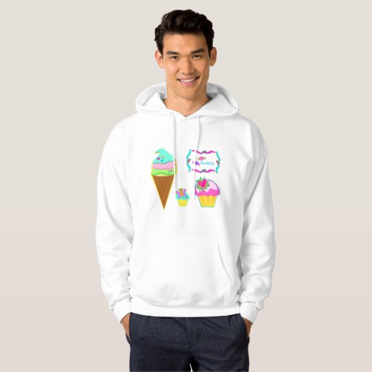 IJscream en cupcakes Hoodie (Voorkant volledig)