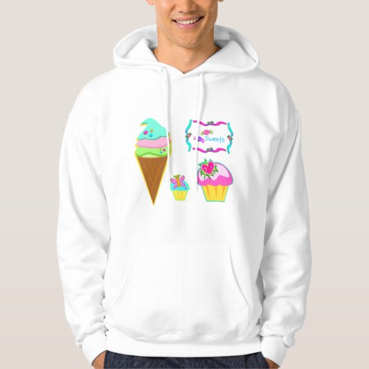 IJscream en cupcakes Hoodie (Voorkant)