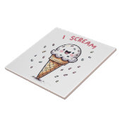 IJscrēm ijsje met spikkels Tegeltje (Zijkant)