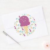 IJscrēm Pop Sprinkels Beloning Ronde Sticker (Envelop)
