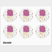 IJscrēm Pop Sprinkels Beloning Ronde Sticker (Vel)