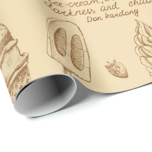  ijscrème cadeaupapier (Rol Hoek)