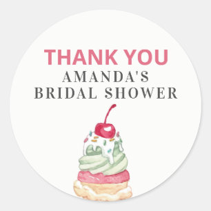 IJscrème Dank je favoriet Klassieke Ronde Sticker