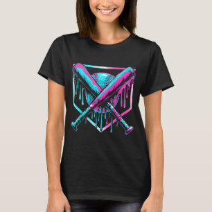 IJscrème honkbal druppel thuisplaat knuppels Cool T-shirt