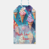 IJscrèmes Kleurrijke kunst Cadeaulabel (Voorkant)