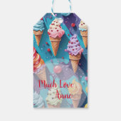 IJscrèmes Kleurrijke kunst Cadeaulabel (Achterkant)