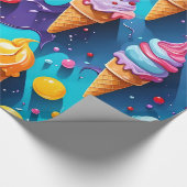 IJscrèmes Kleurrijke kunst Cadeaupapier (Hoek)