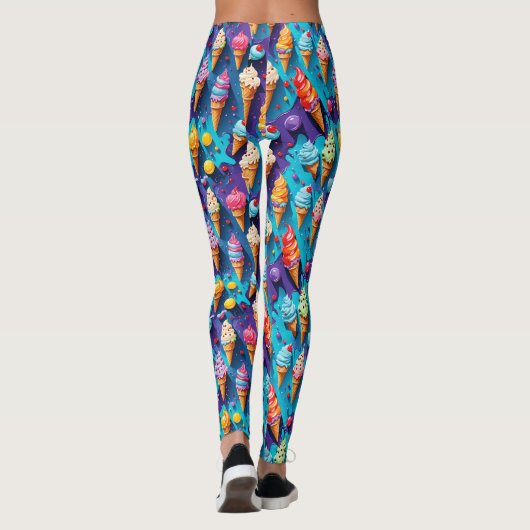 IJscrèmes Kleurrijke kunst Leggings (Achterkant)