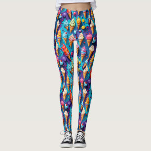 IJscrèmes Kleurrijke kunst Leggings