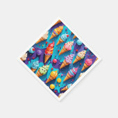 IJscrèmes Kleurrijke kunst Servet (Hoek)