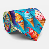 IJscrèmes Kleurrijke kunst Stropdas (Opgerold)