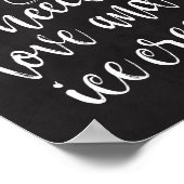 Ijscremestation krijtbord 8x10 trouwbord poster (Hoek)