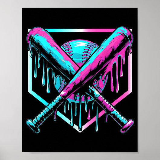 IJscrimbasilbal druppel thuisplaat knuppels Cool v Poster (Voorkant)
