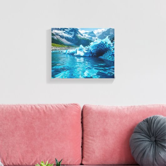 "IJscrisis smelten" Canvas Afdruk (Insitu (Woonkamer))