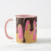 IJscrunch,Druppelende Aardbei Choco Bliss Mok (Links)